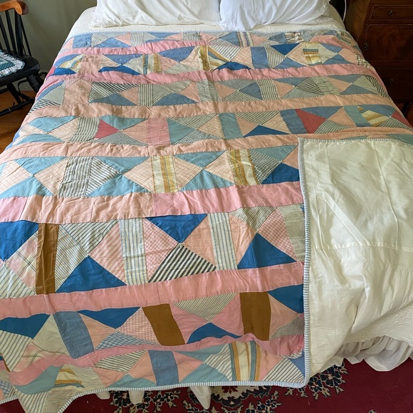 Colorful Vintage Patchwork Quilt - Picture 10 of 13